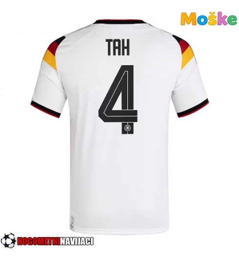 Moške Nogometnih dresov Nemčija Jonathan Tah #4 Domači SP 2026 Kratki rokavi Moške Nogometnih dresov Nemčija Jonathan Tah #4 Domači SP 2026 Kratki rokavi